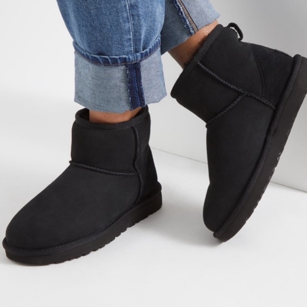 Black ugg mini boots